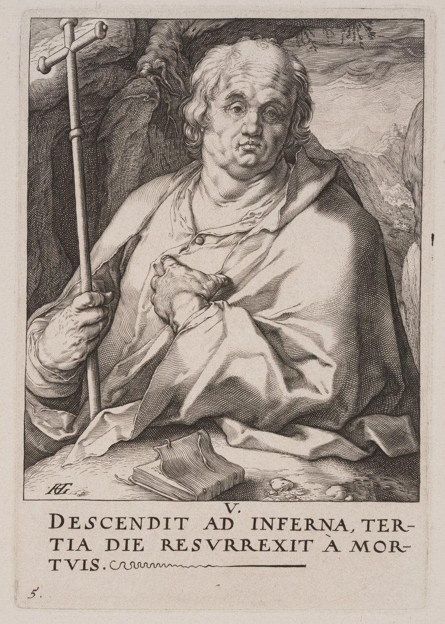 S:t Filip, från Kristus, apostlarna och S:t Paulus med trosbekännelsen av Hendrick Goltzius