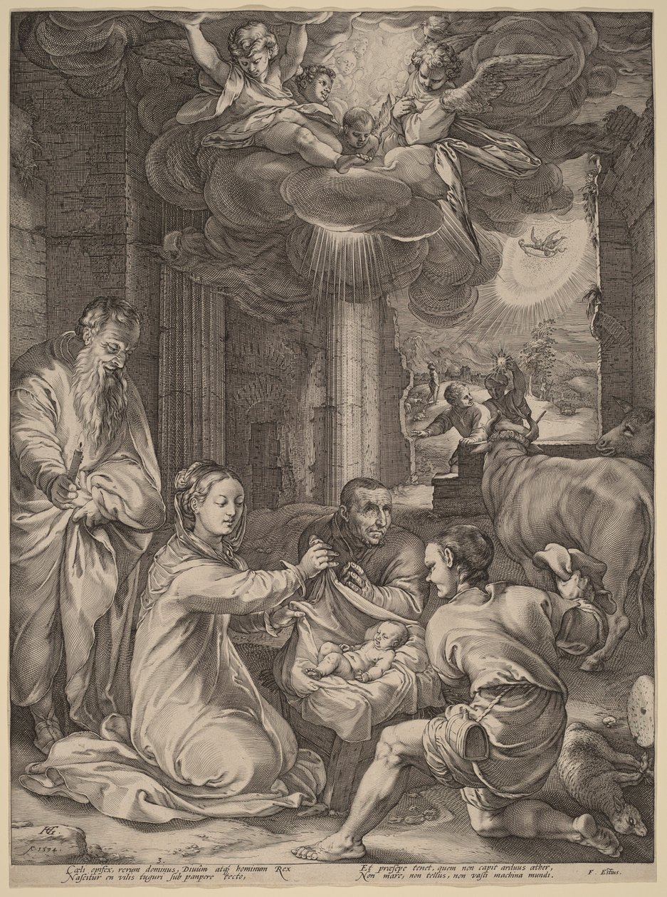 Herdarnas tillbedjan av Hendrick Goltzius