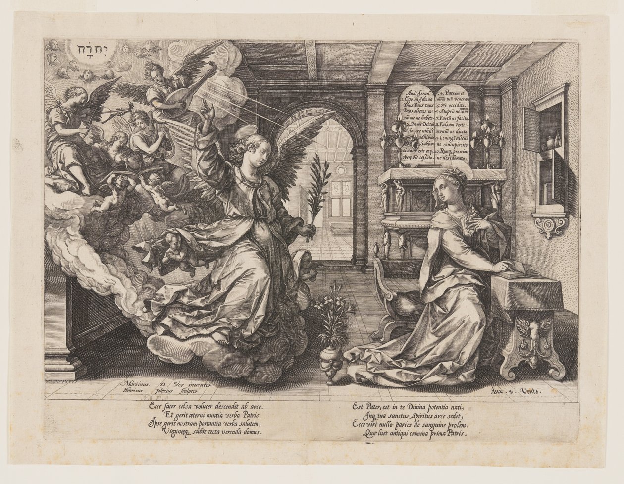 Bebådelsen av Hendrick Goltzius