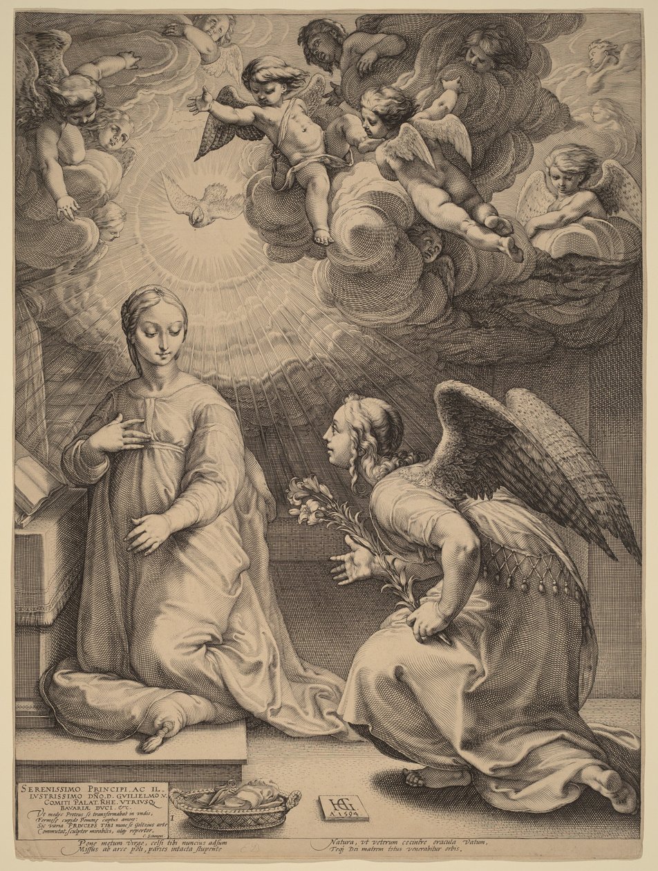 Bebådelsen av Hendrick Goltzius