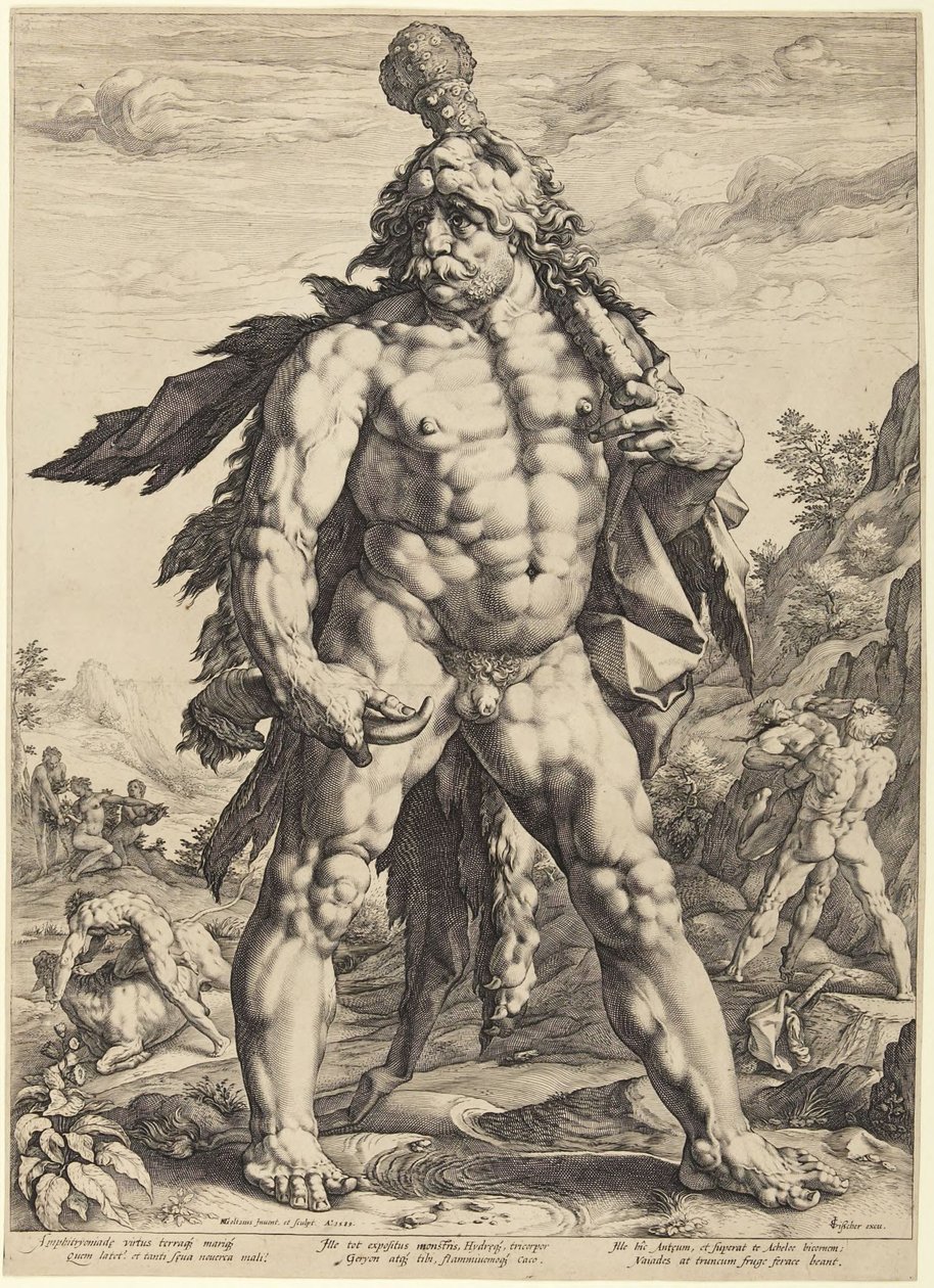 Den store Herkules, eller ”Knollenman” av Hendrick Goltzius