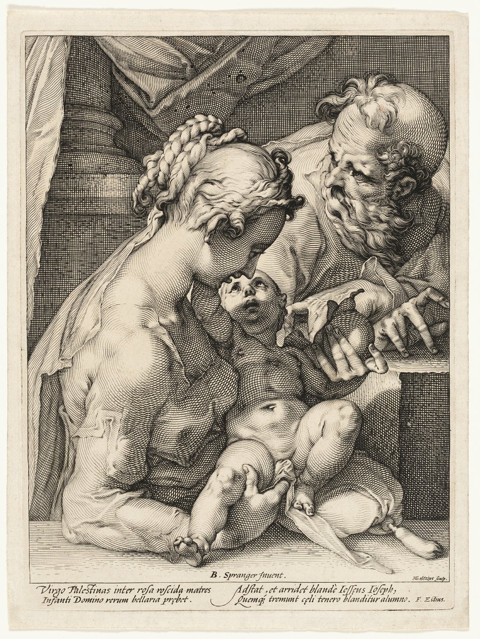 Den heliga familjen av Hendrick Goltzius