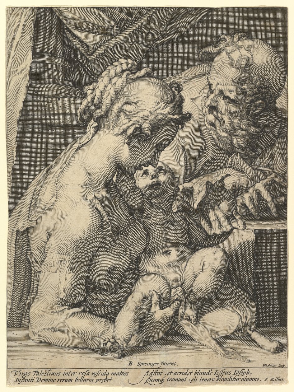 Den heliga familjen av Hendrick Goltzius