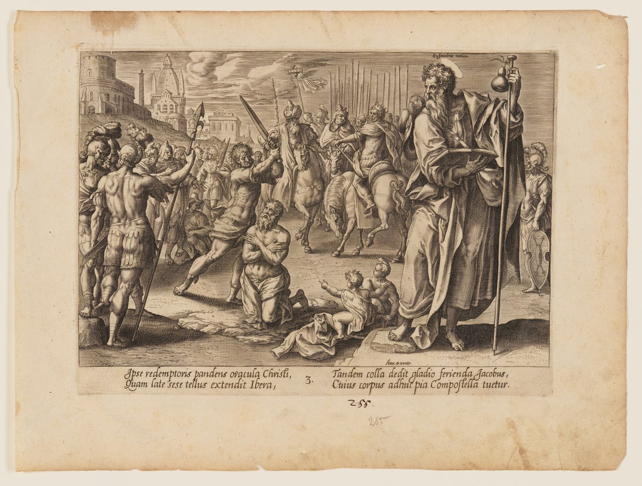 St James Majors martyrskap, från Kristi och apostlarnas martyrskap av Hendrick Goltzius