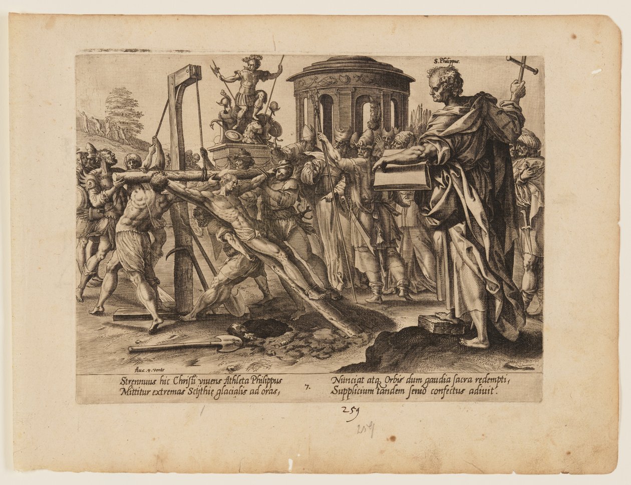 S:t Filips martyrdöd, från Kristi och apostlarnas martyrdöd av Hendrick Goltzius