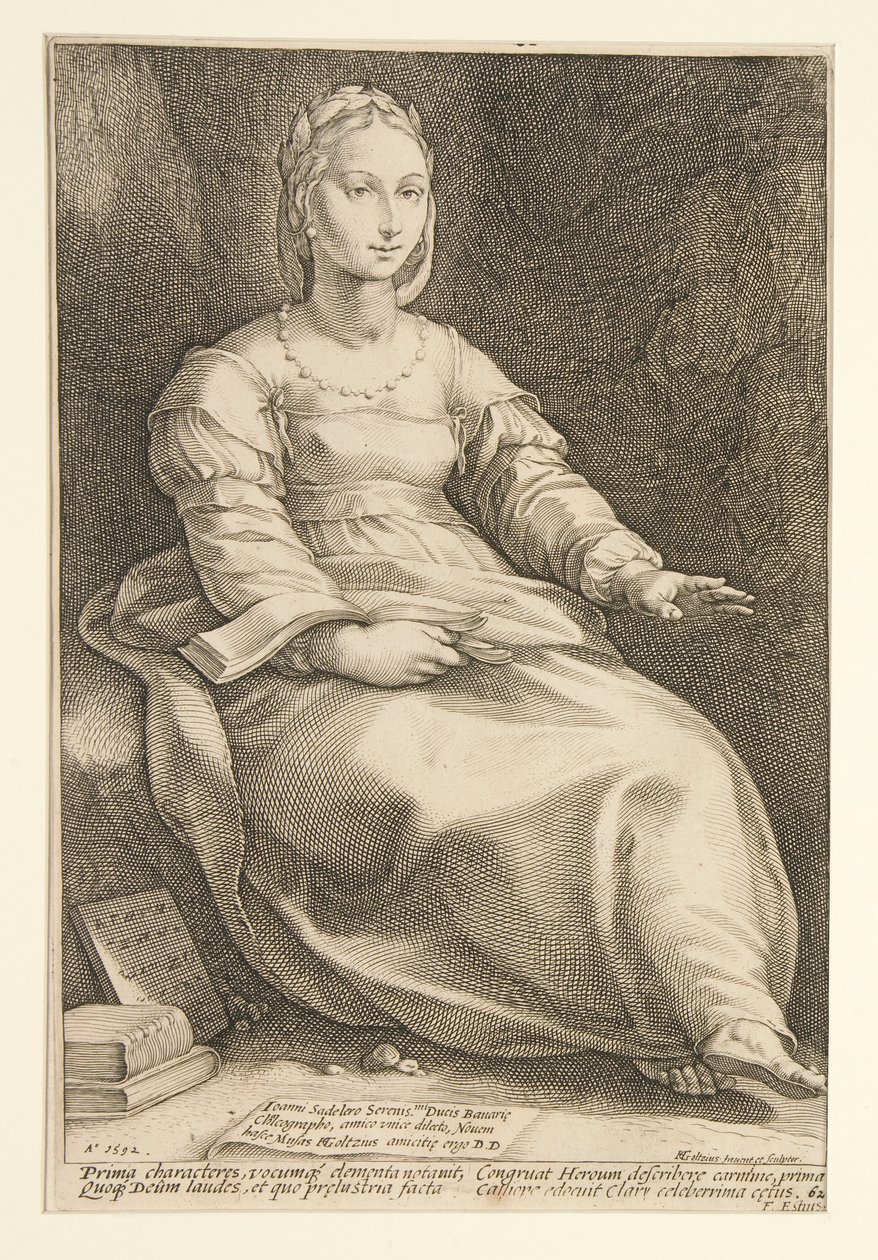 The Nine Muses: Calliope, #1 i en serie om 9 av Hendrick Goltzius