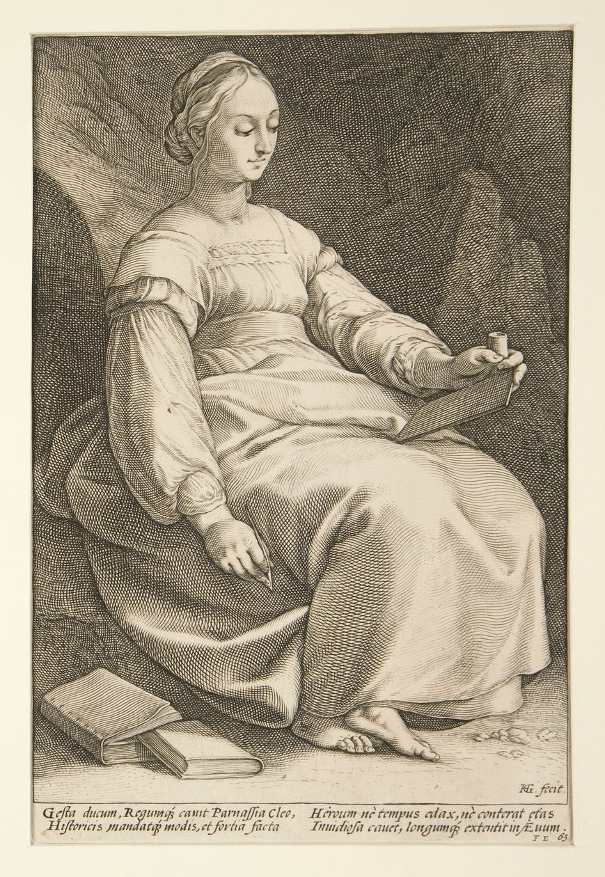 The Nine Muses: Clio, #4 i en serie om 9 av Hendrick Goltzius