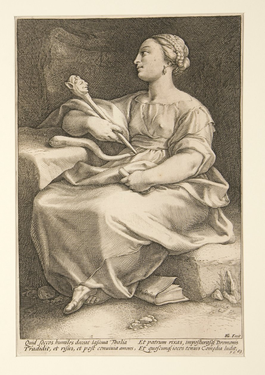 The Nine Muses: Thalia, #2 i en serie om 9 av Hendrick Goltzius