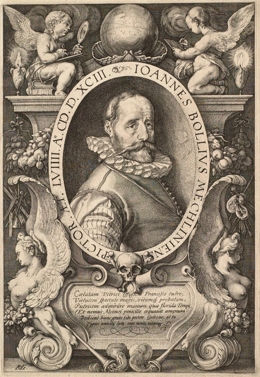 Målaren Hans Bol (1534-1593) av Hendrick Goltzius
