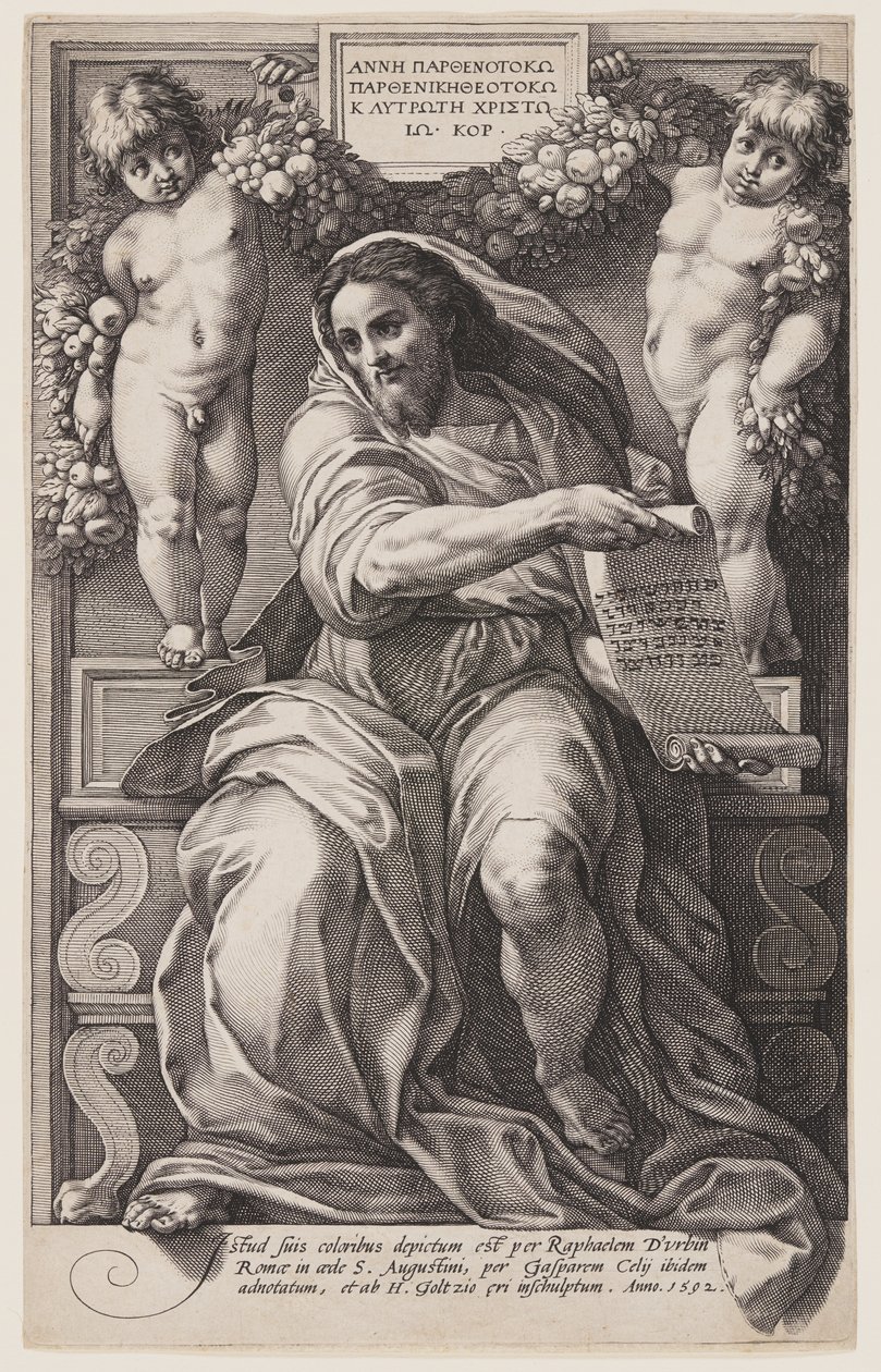 Profeten Jesaja av Hendrick Goltzius