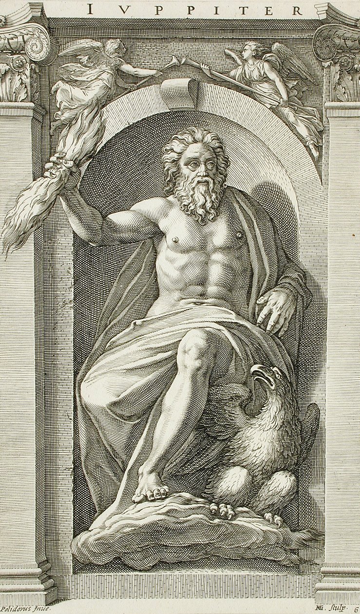Serien med antika gudar av Hendrick Goltzius
