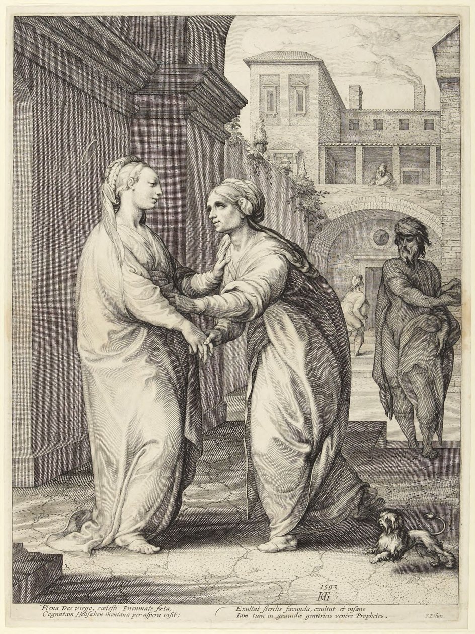 Jungfru Marias besök hos Elisabet av Hendrick Goltzius