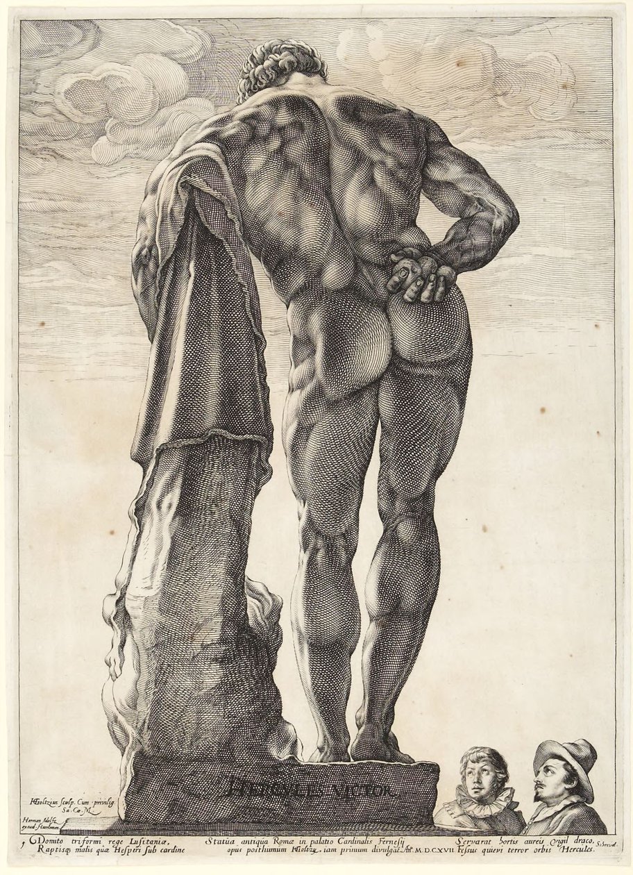 Tre berömda antika skulpturer av Hendrick Goltzius
