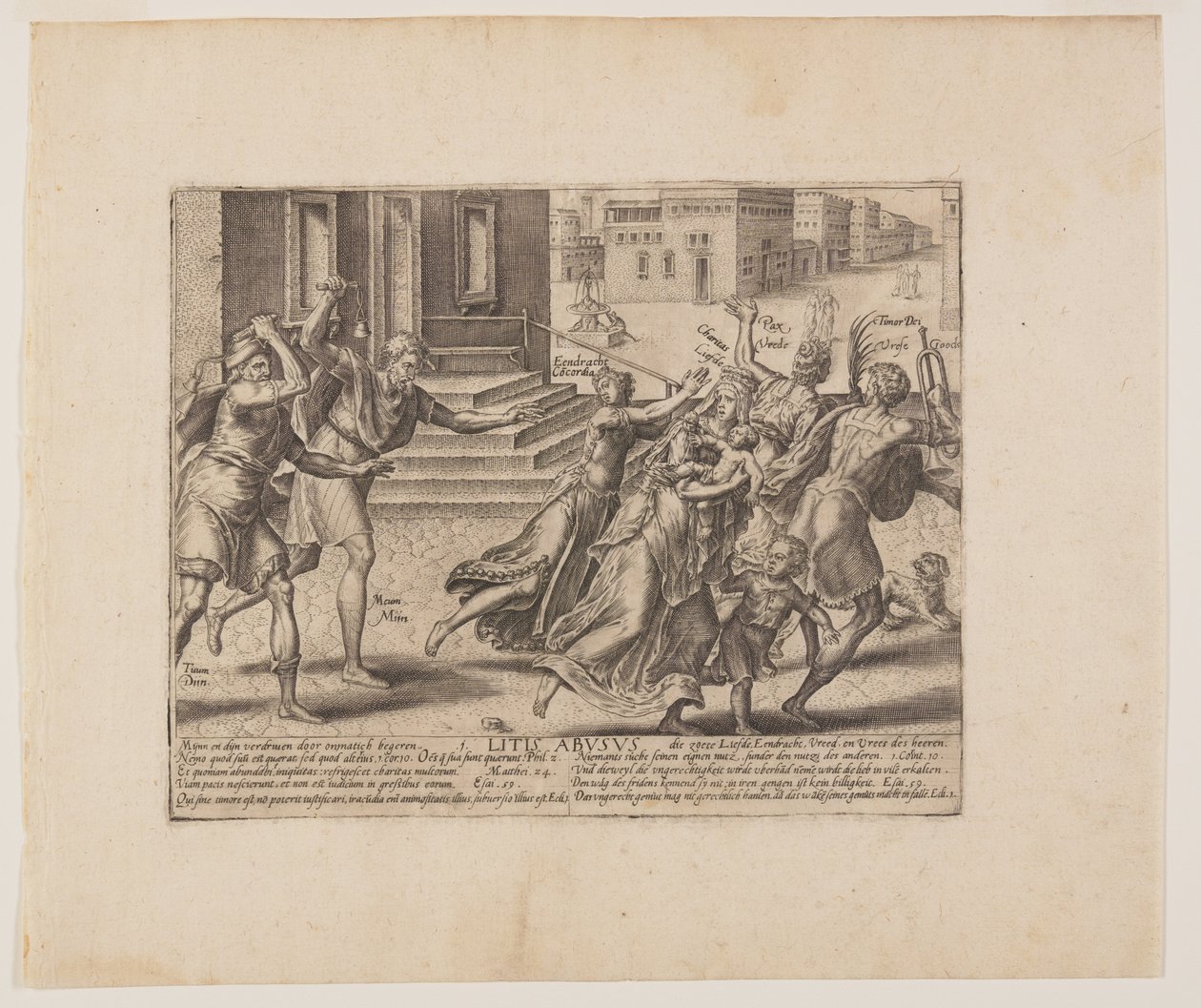 Var och en sin egen, från Litis Abusus (Lagens missbruk) av Hendrick Goltzius