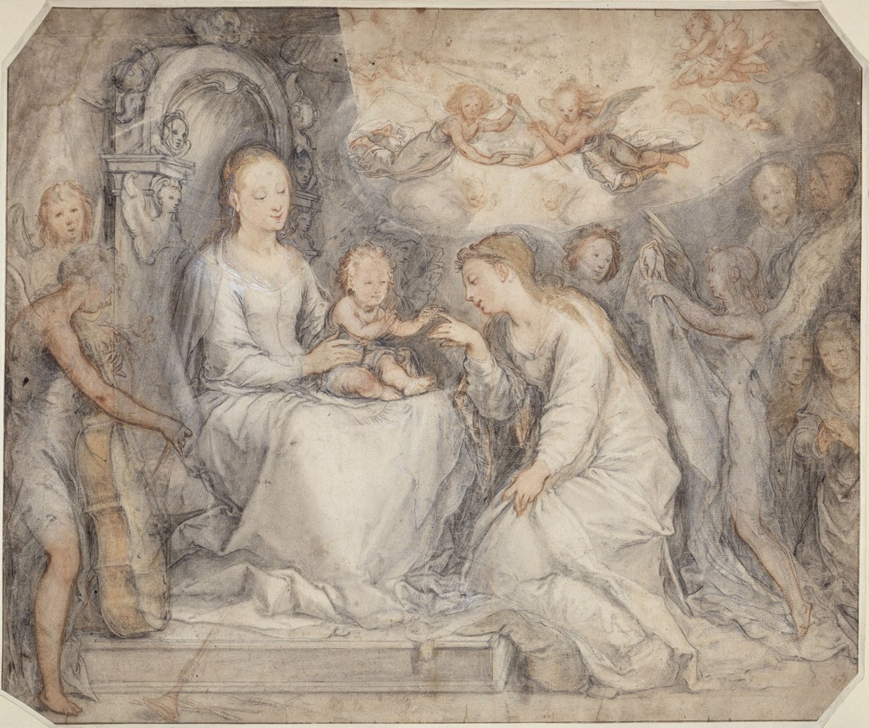 Den heliga Katarinas bröllop av Hendrick Goltzius