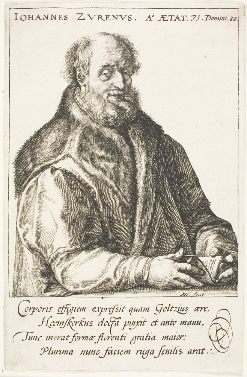 Zuren, Jan van (1517-1591) förläggare, borgarmästare i Haarlem av Hendrick Goltzius