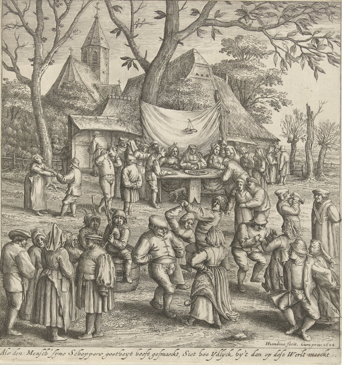 Bondens bröllop av Hendrick Hondius (I)