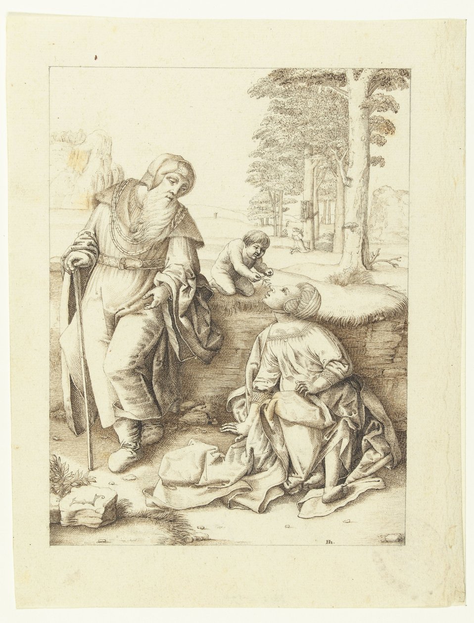 Den heliga familjen av Hendrick Hondius (I)