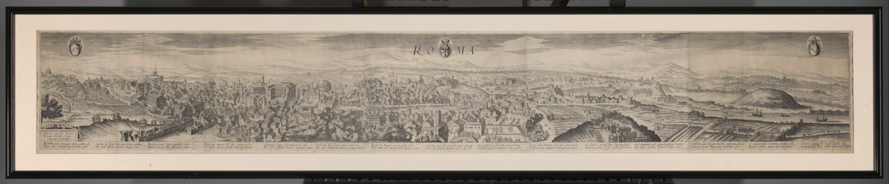 Panorama från Rom Roma (titel på objekt) av Hendrick Hondius (I)