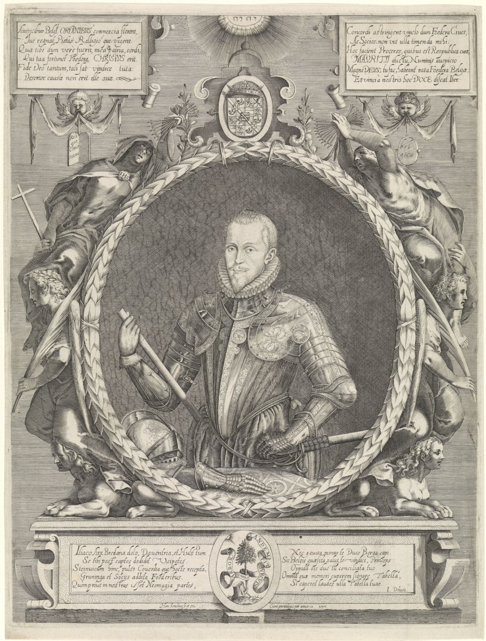Porträtt av Maurits, Prins av Orange av Hendrick Hondius (I)