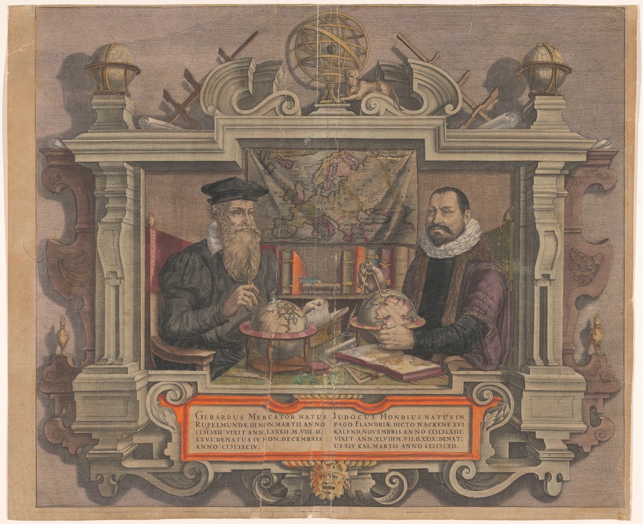 Porträtt av Jodocus Hondius och Gerard Mercator av Hendrick Hondius (rejected attribution)