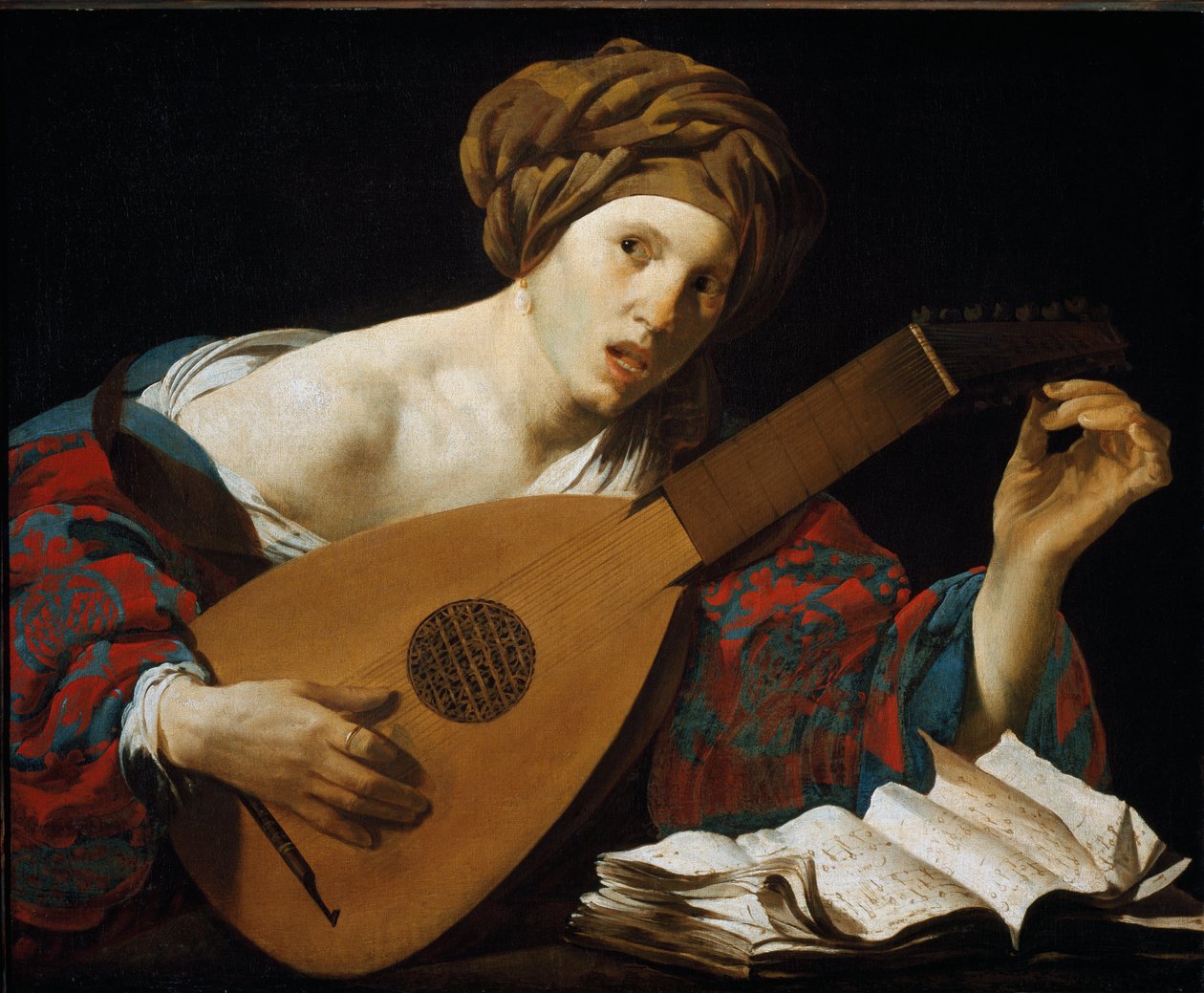 En lutspelare (målning av Hendrick Jansz Terbrugghen
