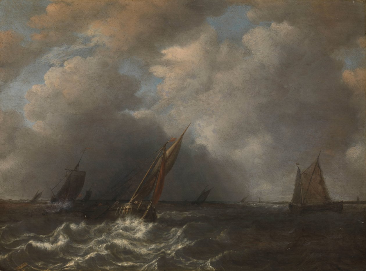 Storm på floden Meuse av Hendrick Martensz. Sorgh