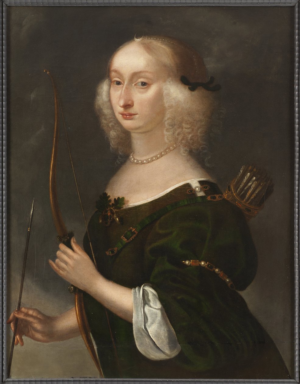 Marie Eleonore de Brandebourg, reine consort de Suede et de Finlande - Porträtt av prinsessan Maria Eleonora av Brandenburg (1599-1655), Sveriges drottning, av Muennichhofen, Henrik (? -1664). Olja på duk. Mått: 76x61 cm. Nationalmuseum Stockholm av Hendrick Munnichhoven