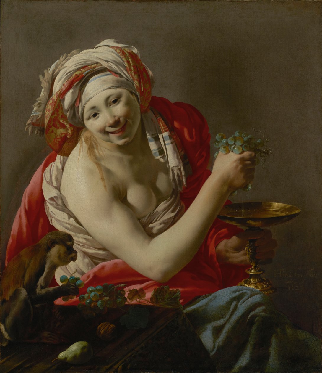 Bacchante akiwa na Apeswed av Hendrick ter Brugghen