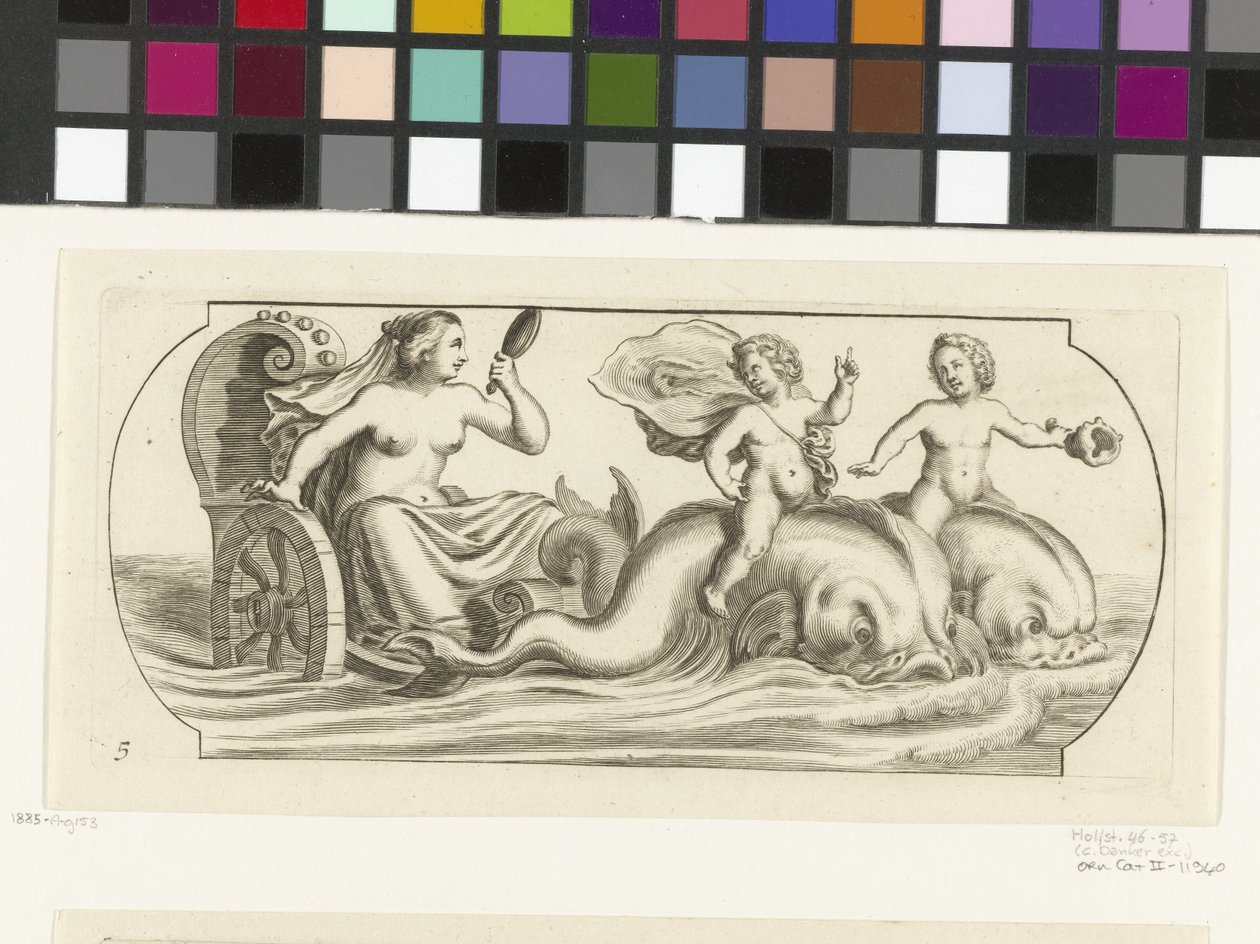 Amfitrit på en vagn Nouveau Livre des Dieux et Deeßes De la Marine Bouckje of Sea Gods and Goddesses (serietitel) av Hendrick de Keyser (I)