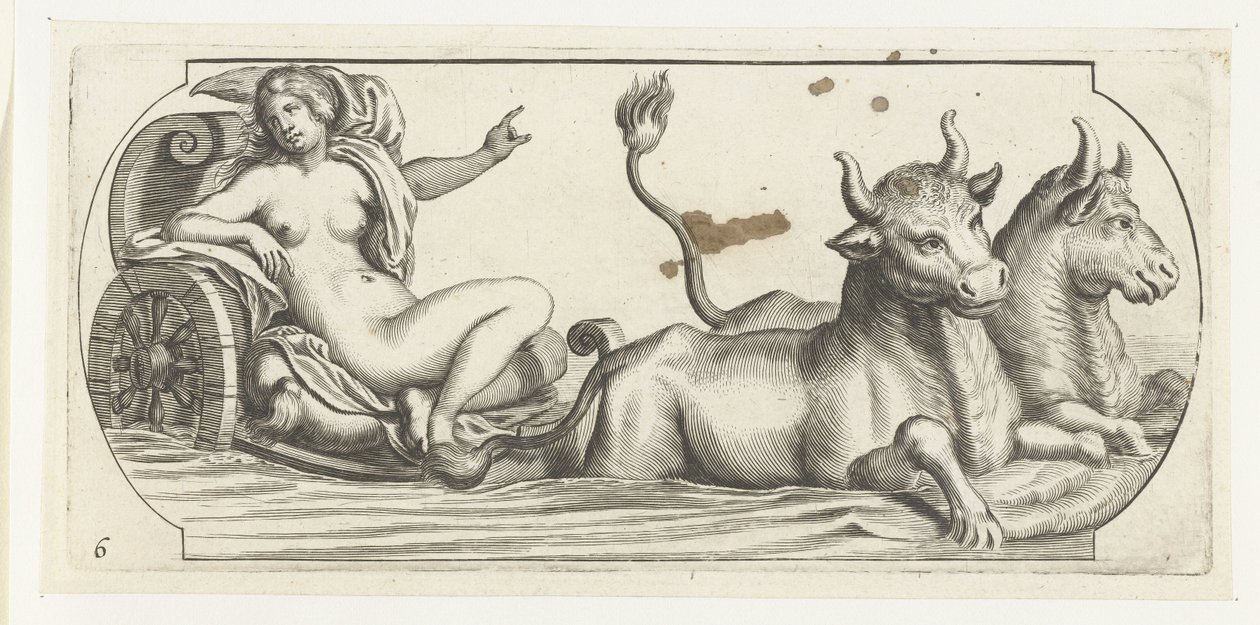 Europa på en vagn Nouveau Livre des Dieux et Deeßes De la Marine Bouckje of Sea Gods and Goddesses (serietitel) av Hendrick de Keyser (I)