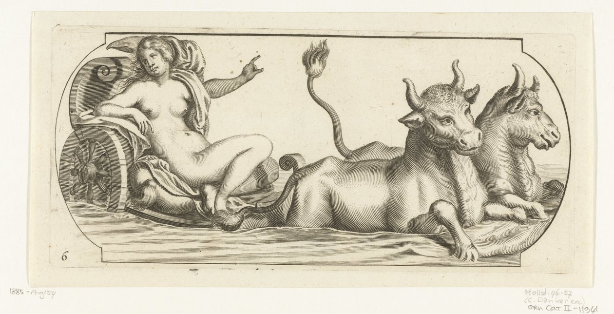 Europa på en vagn Nouveau Livre des Dieux et Deeßes De la Marine Bouckje of Sea Gods and Goddesses (serietitel) av Hendrick de Keyser (I)