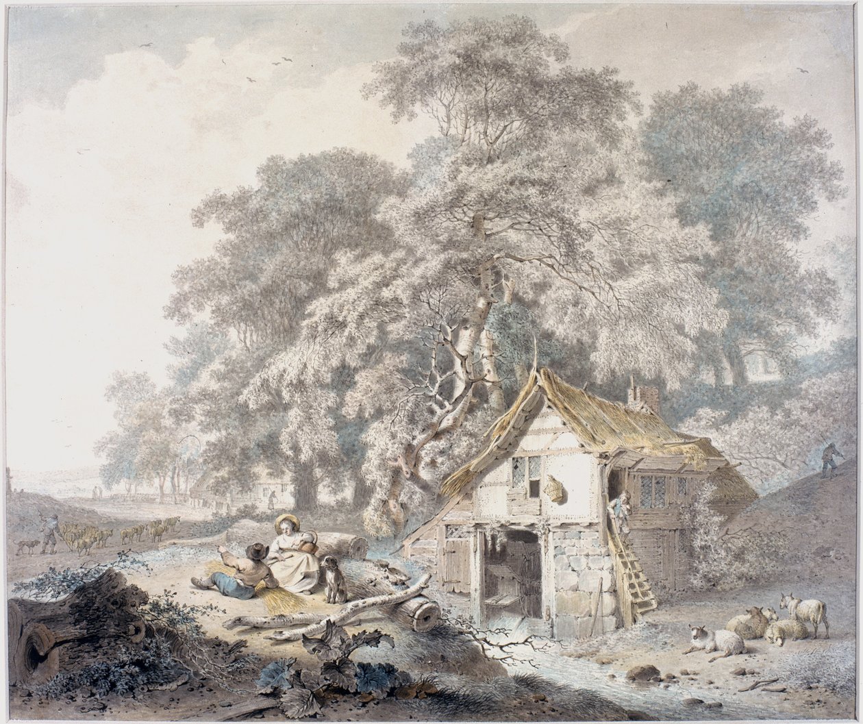 The Old Mill (bläck och penna och akvarell på papper) av Hendrick de Meyer