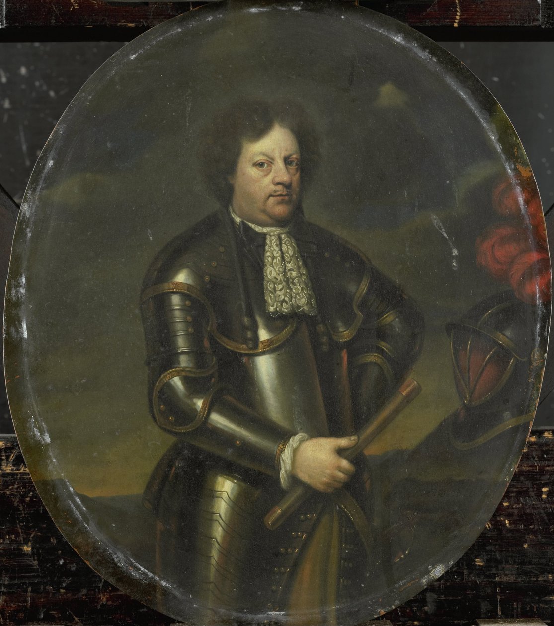 Porträtt av generalmajor Hans Willem, baron van Aylva, kallad Den formidable generalen av Hendrick de Valk
