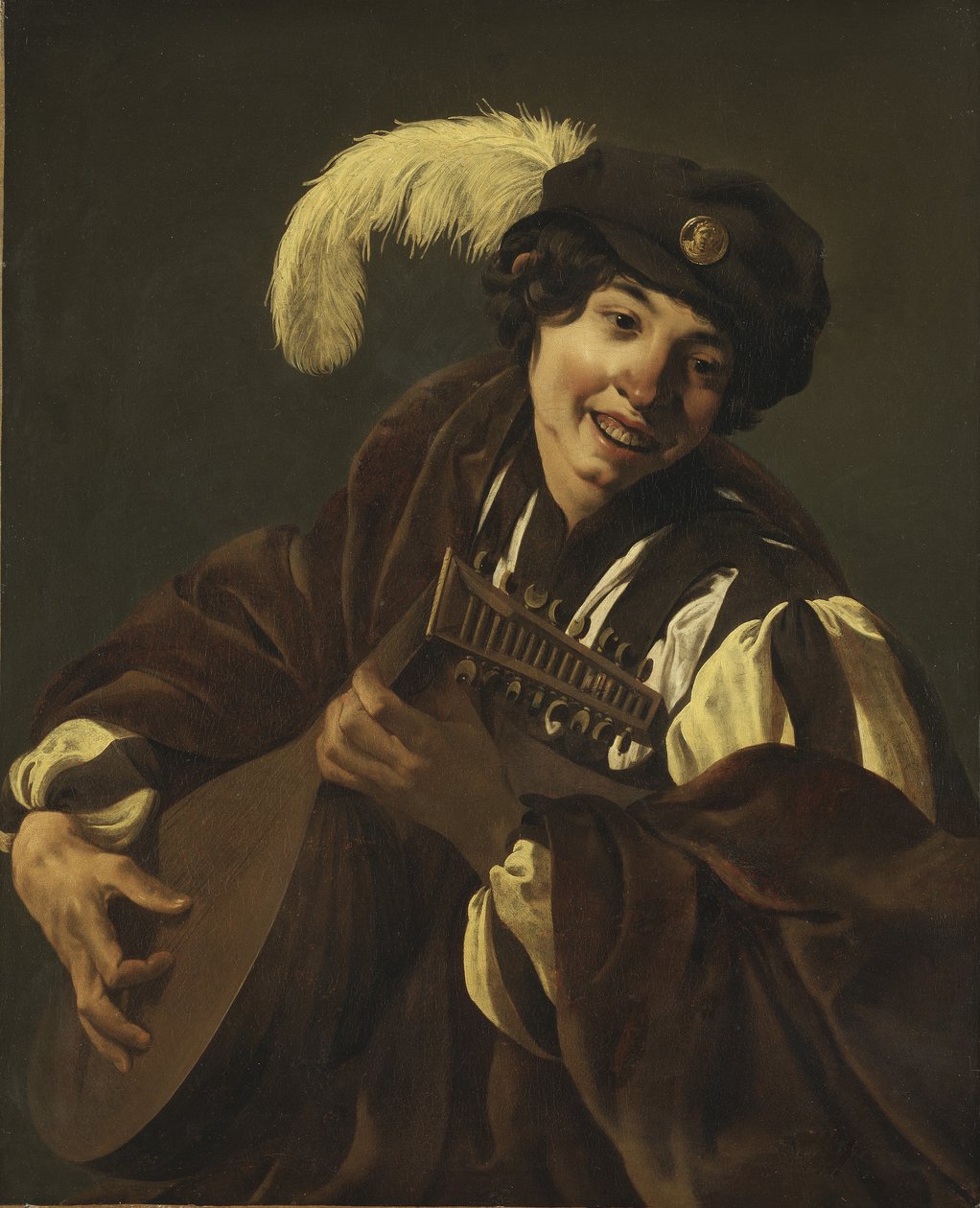 Pojke som spelar lut, 1620-talet av Hendrick ter Brugghen