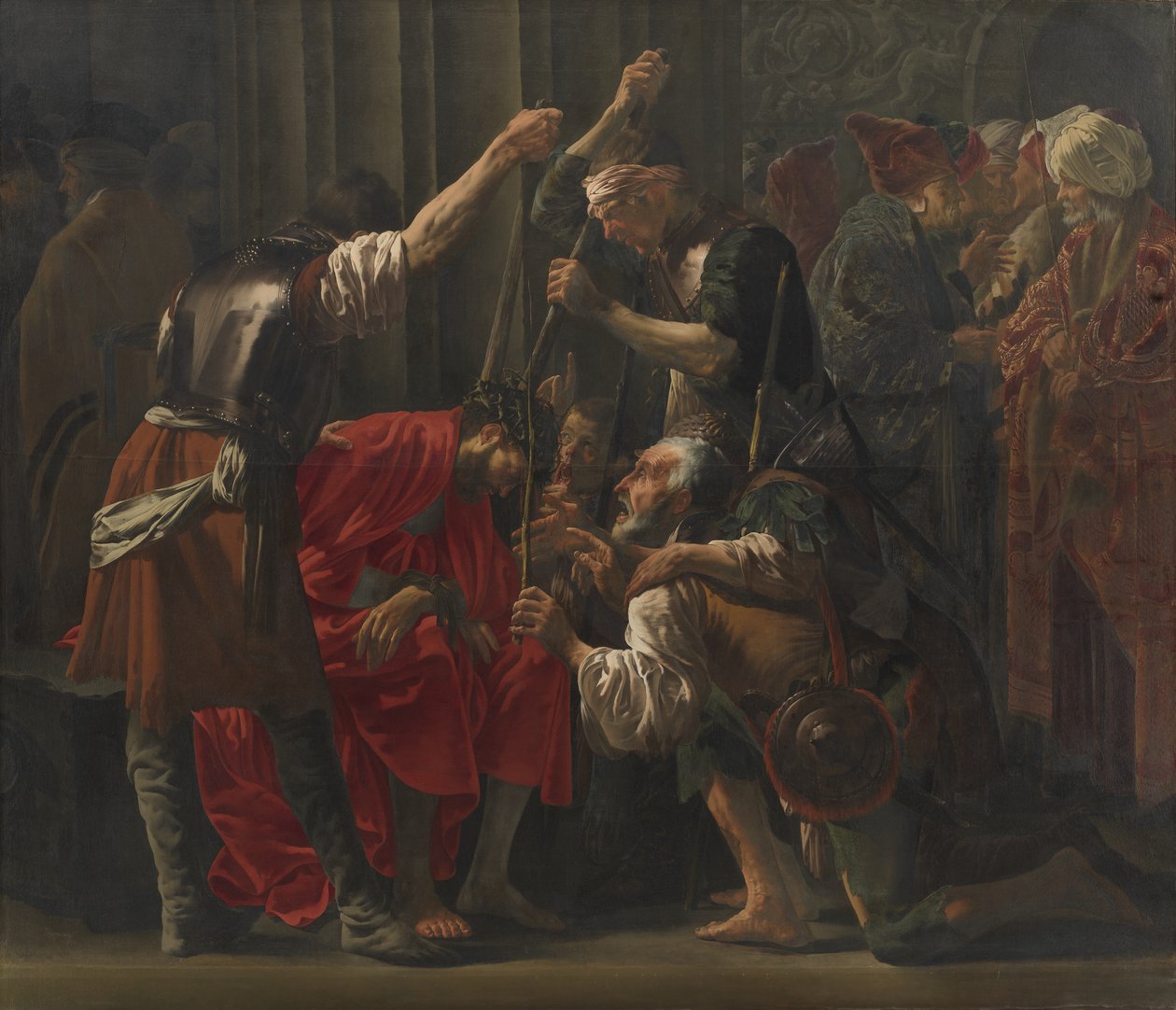 Kristus krönt med törnar av Hendrick ter Brugghen