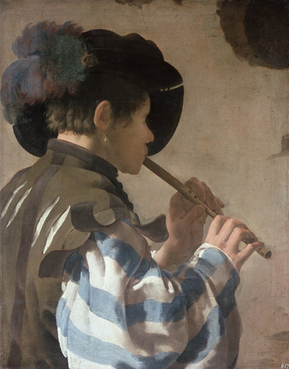 Knave Playing a Fife  av Hendrick ter Brugghen