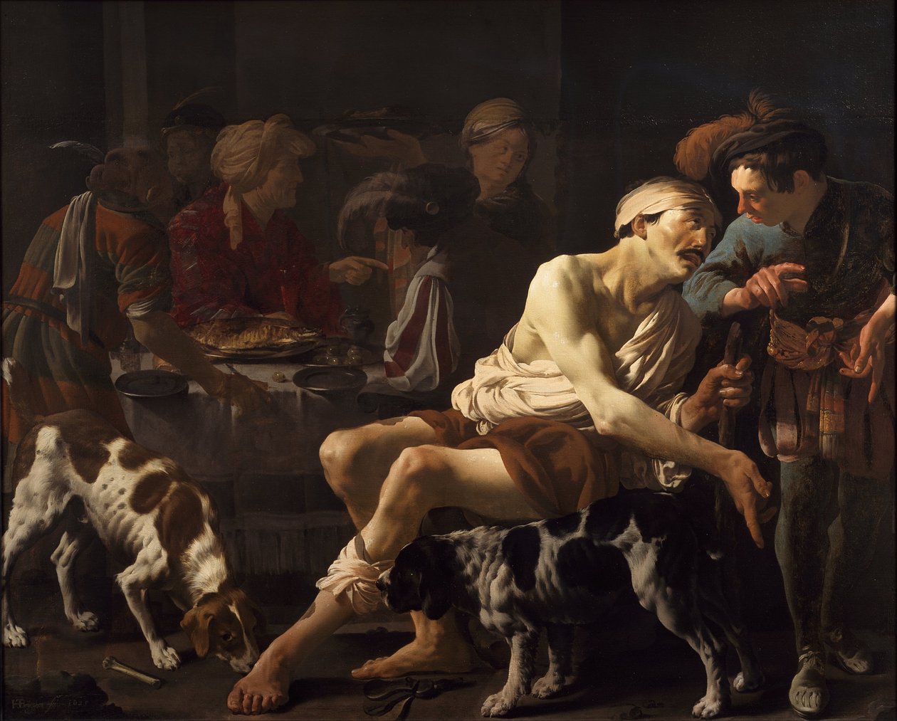 Den rike mannen och den fattige Lasarus av Hendrick ter Brugghen