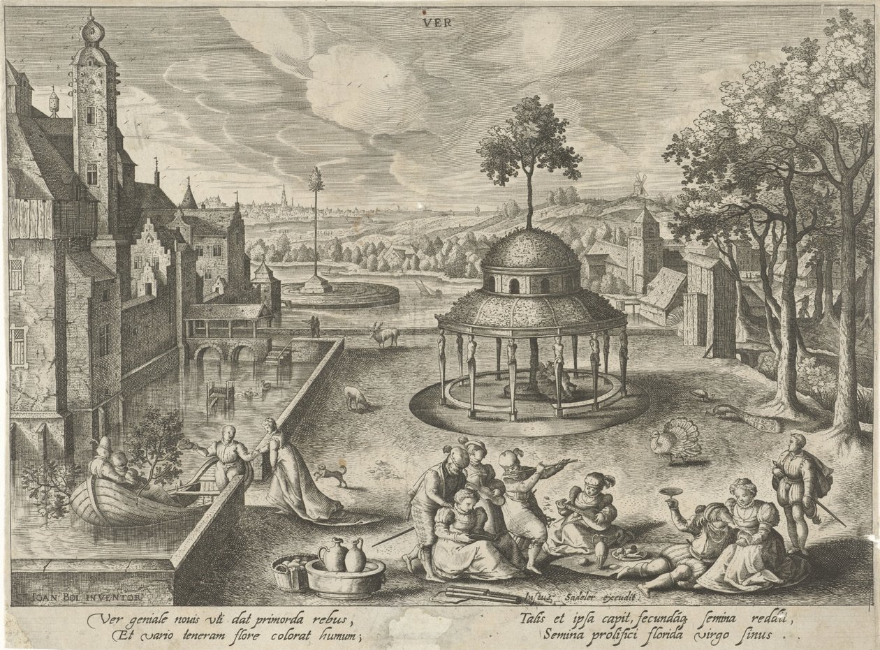 Vår Ver (titel på objekt) The Four Seasons (serietitel) av Hendrick van Schoel