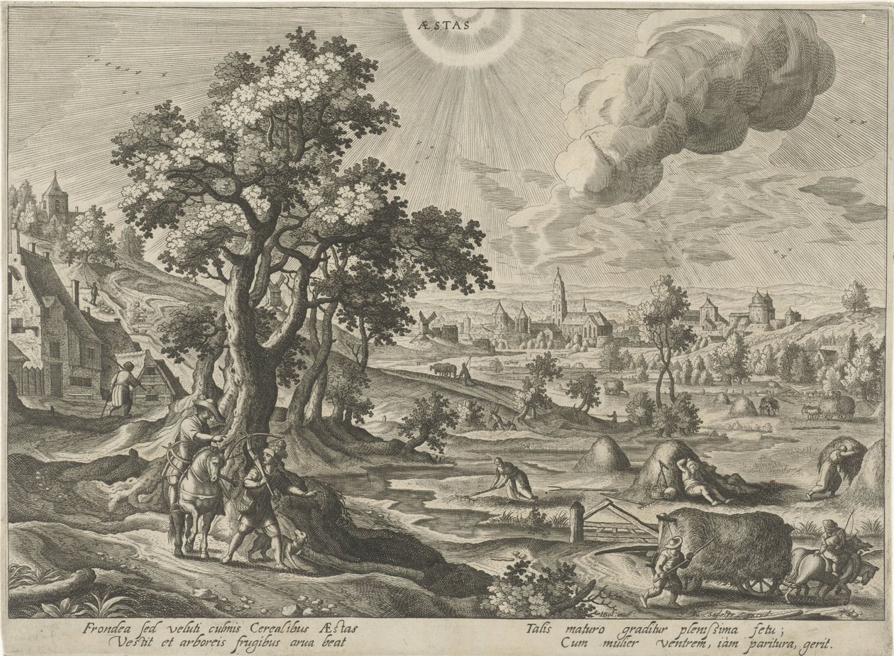 Sommar Aestas (titel på objekt) The Four Seasons (serietitel) av Hendrick van Schoel