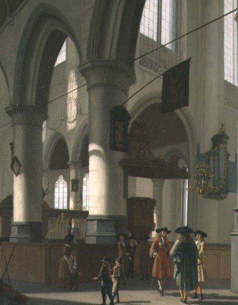 En kyrklig interiör av Hendrick van Streeck