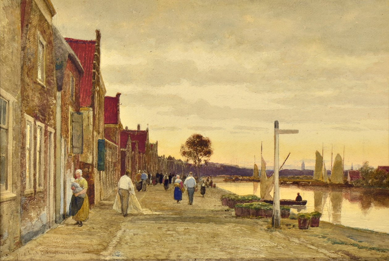 Holländskt landskap av Hendrick van de Sande Bakhuyzen