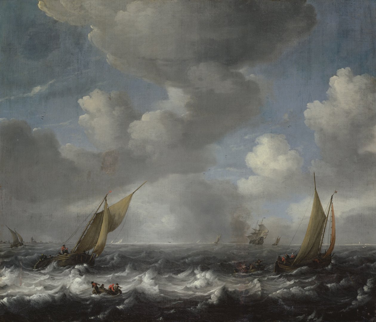Havslandskap av Hendrick van de Sande Bakhuyzen