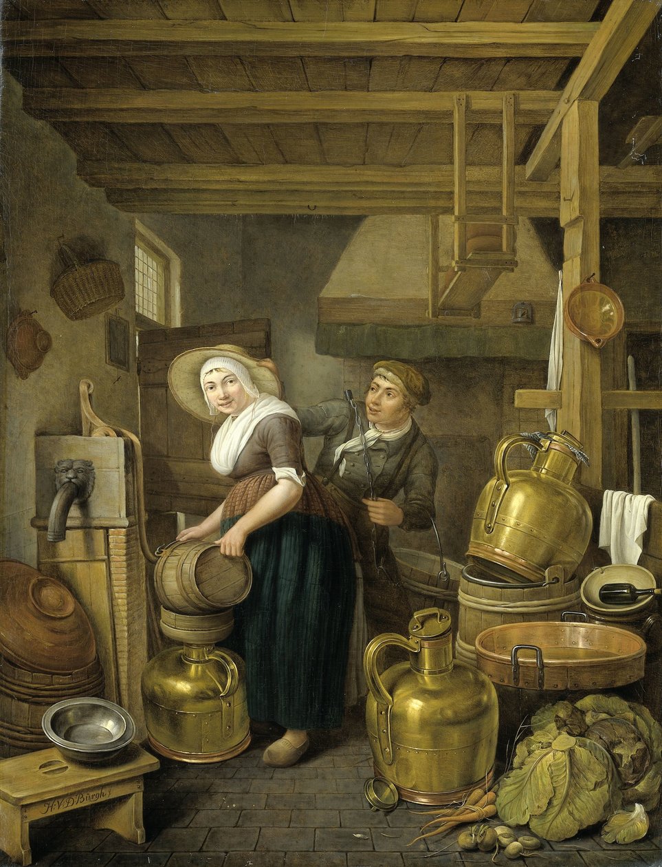 Efter mjölkningstid av Hendrick van der Burch
