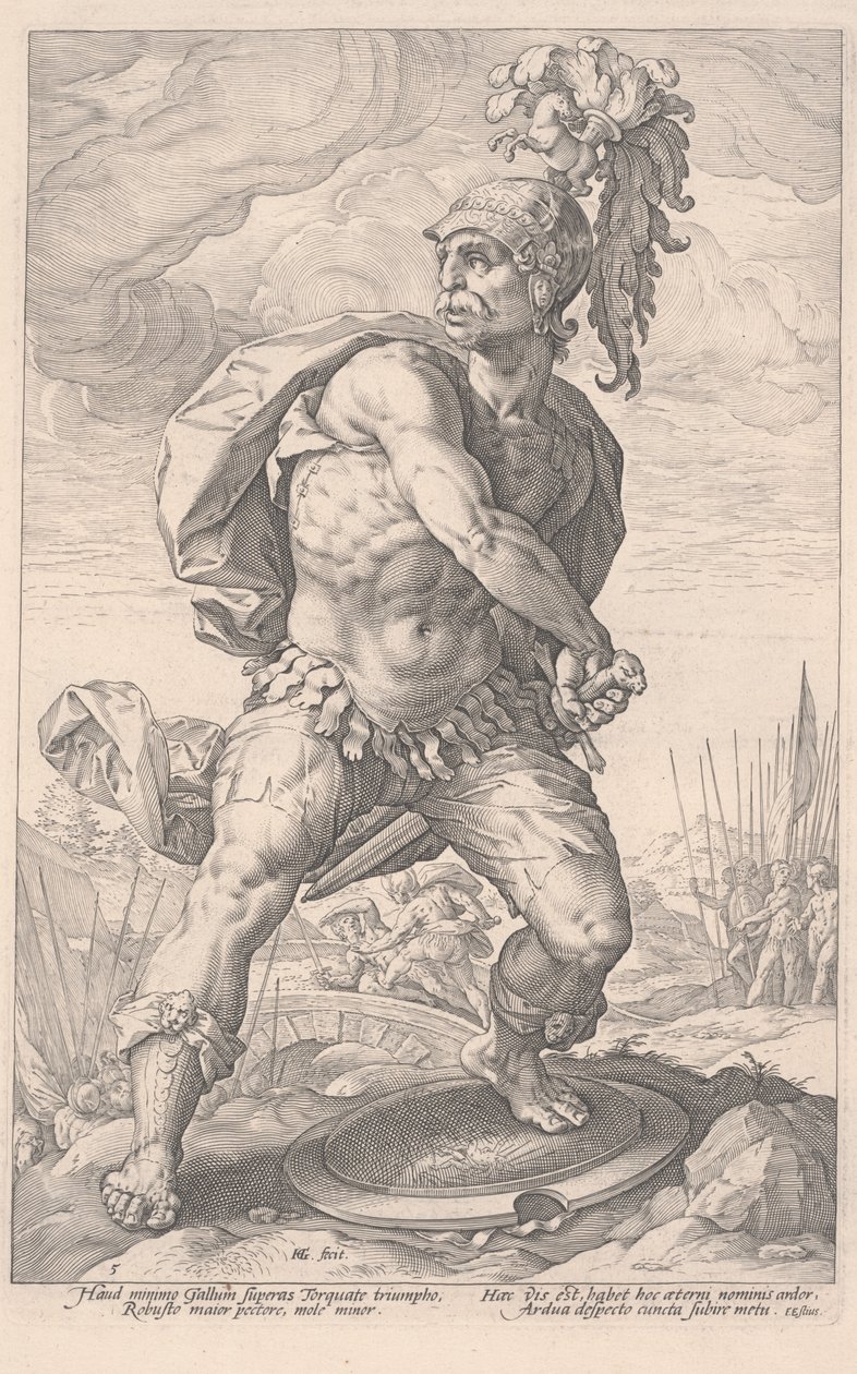 Titus Manlius Torquatus av Hendrik Goltzius