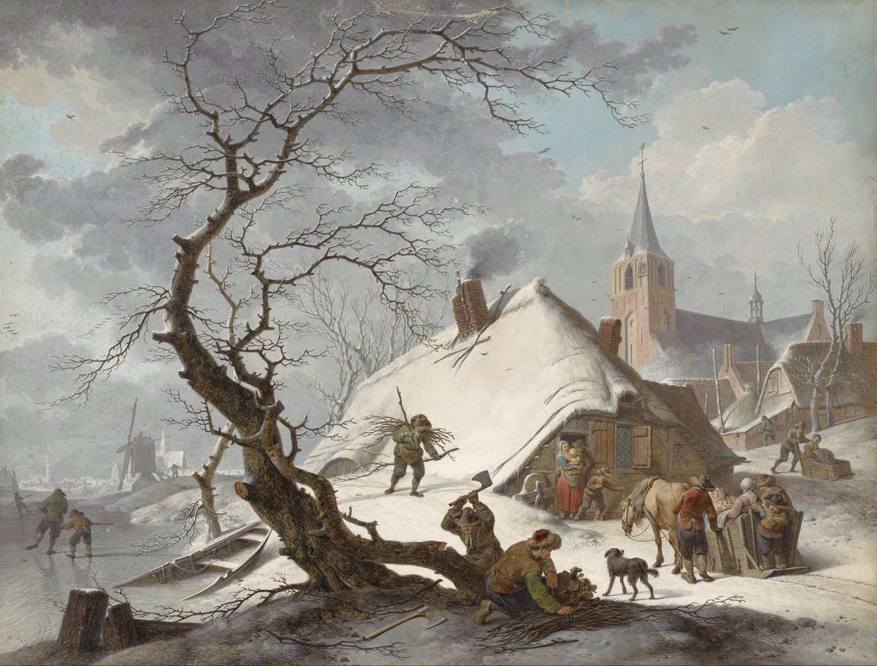 En vinterscen av Hendrick de Meyer