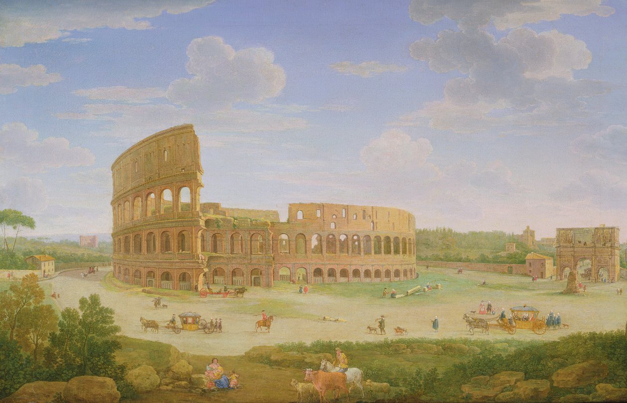 Utsikt över Rom, 1750-talet av Hendrik van Lint