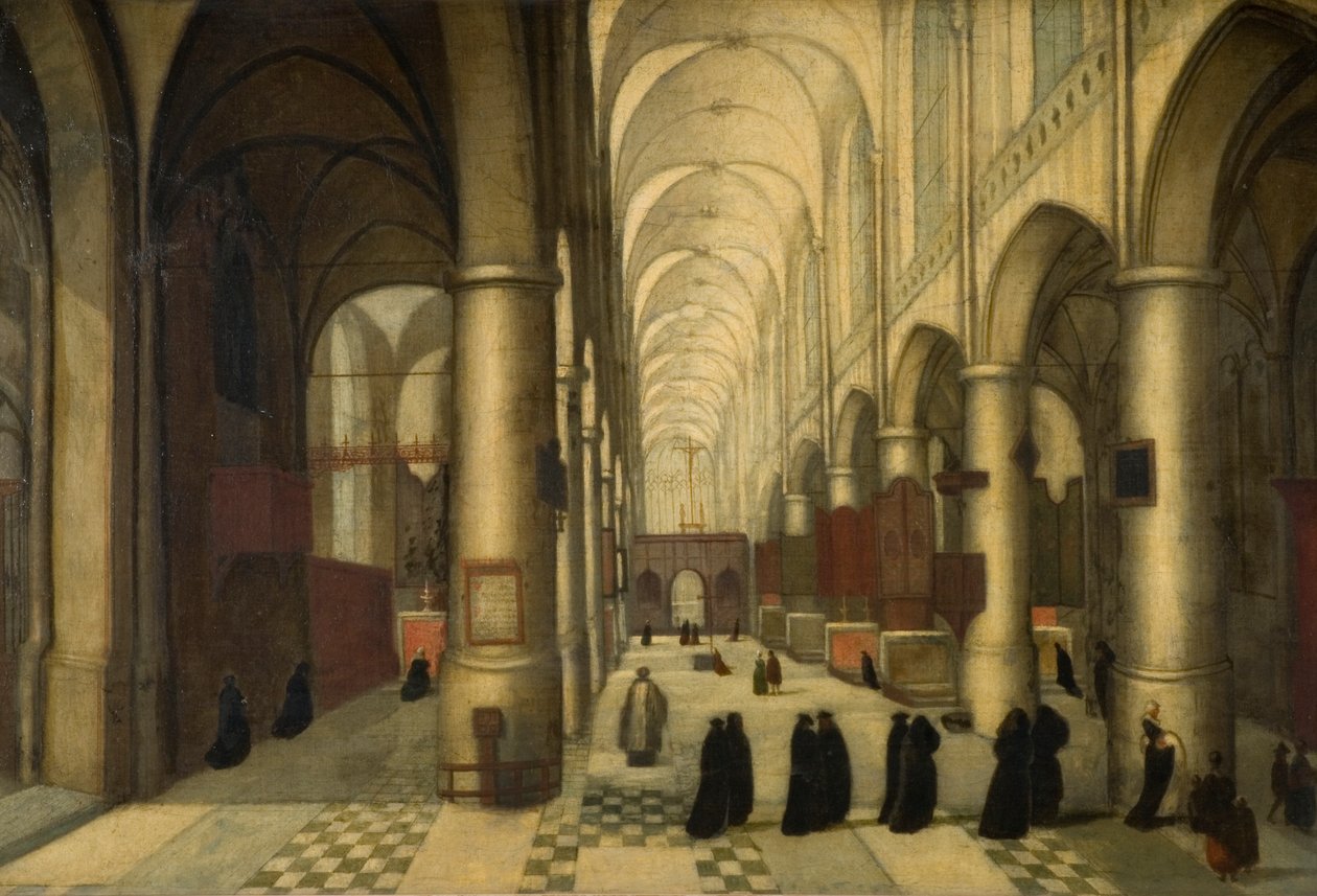 St. Pieters i Louvain, en dopfest av Hendrik van Steenwyck