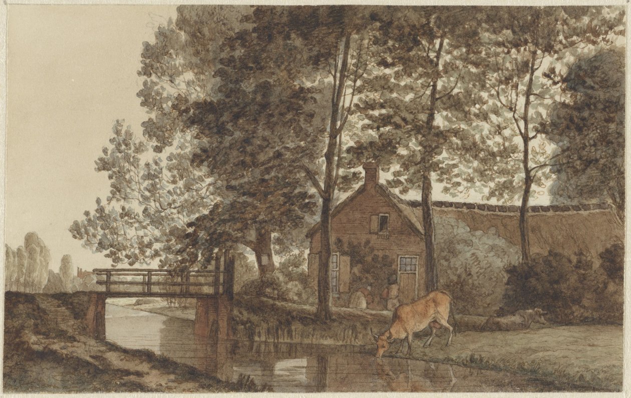 Gård med dricksko på Biltstraat i Utrecht av Hendrik Abraham Klinkhamer