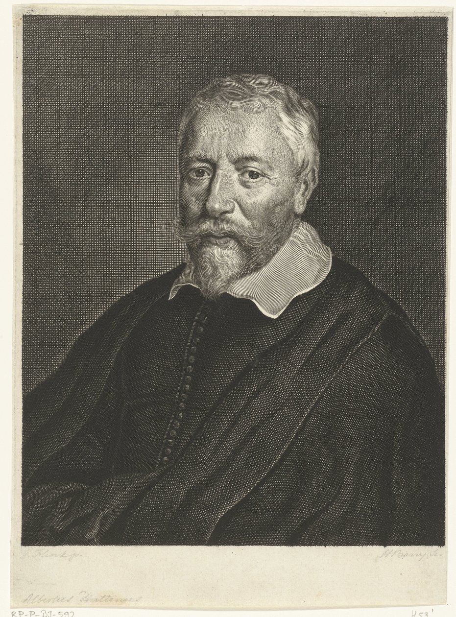 Porträtt av Albertus Huttenus av Hendrik Bary